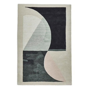 Michelle Collins MC04 Modern Abstract Soft Hand-Woven Wool Beige/Green/Multi Rug-Think Rugs-Rug Love - The Most Loved Rug Store